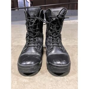 5.11 Tactical Boots Men’s 8” Side Zip Sz 8.5 ATAC Storm Black Leather Combat